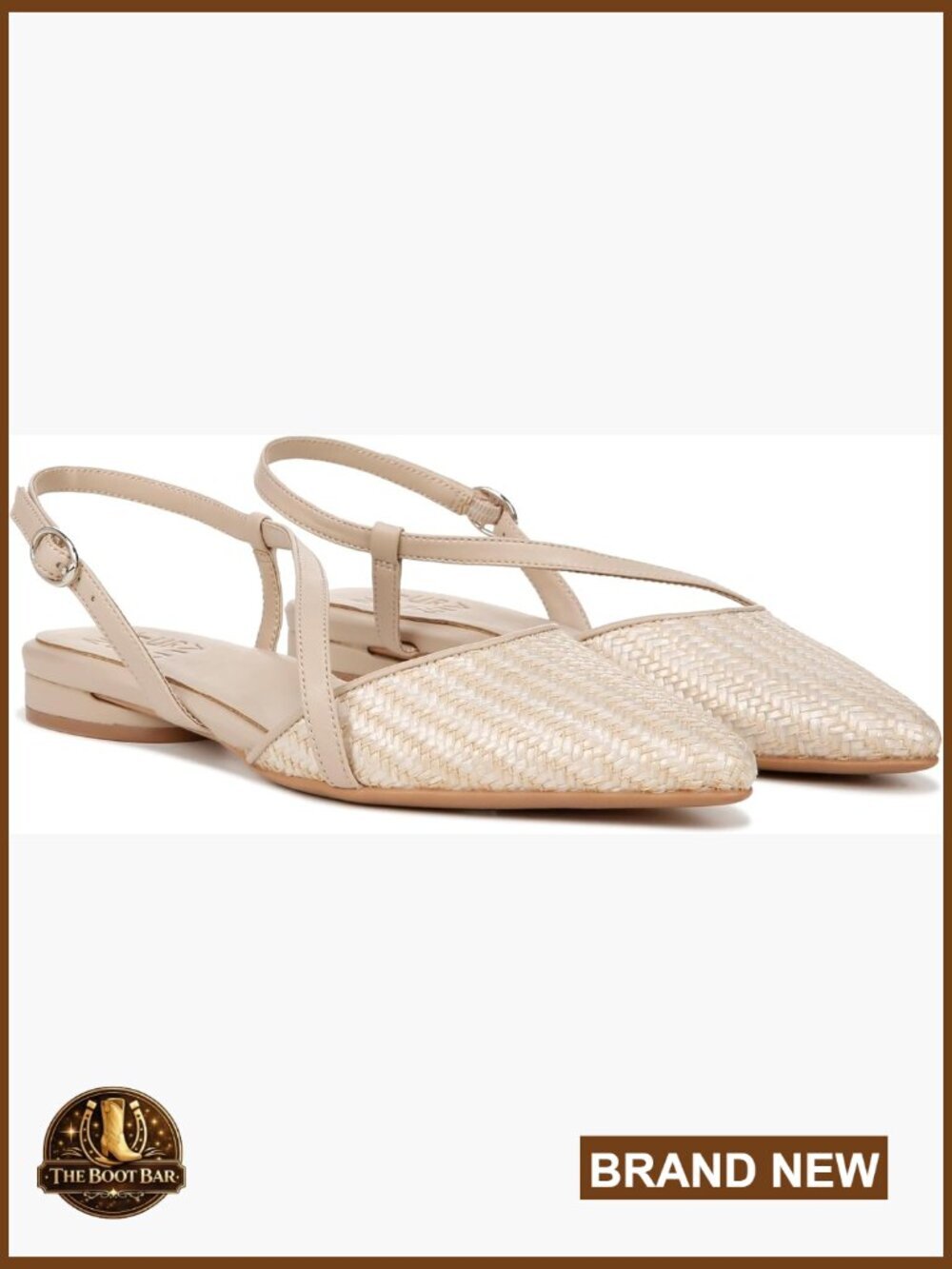 Strappy Slingback Ballet Flats with Adjustable Buckle